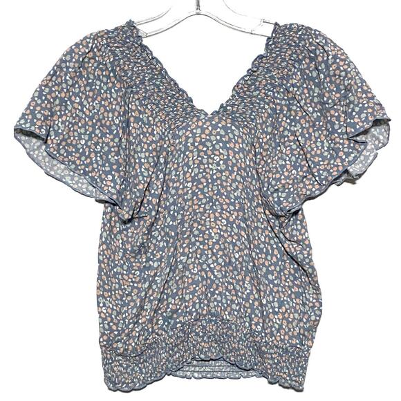 Urban Romantics Top Blouse S Flutter Sleeve Boho Peasant Dainty Coquette Whimsy - Picture 3 of 5